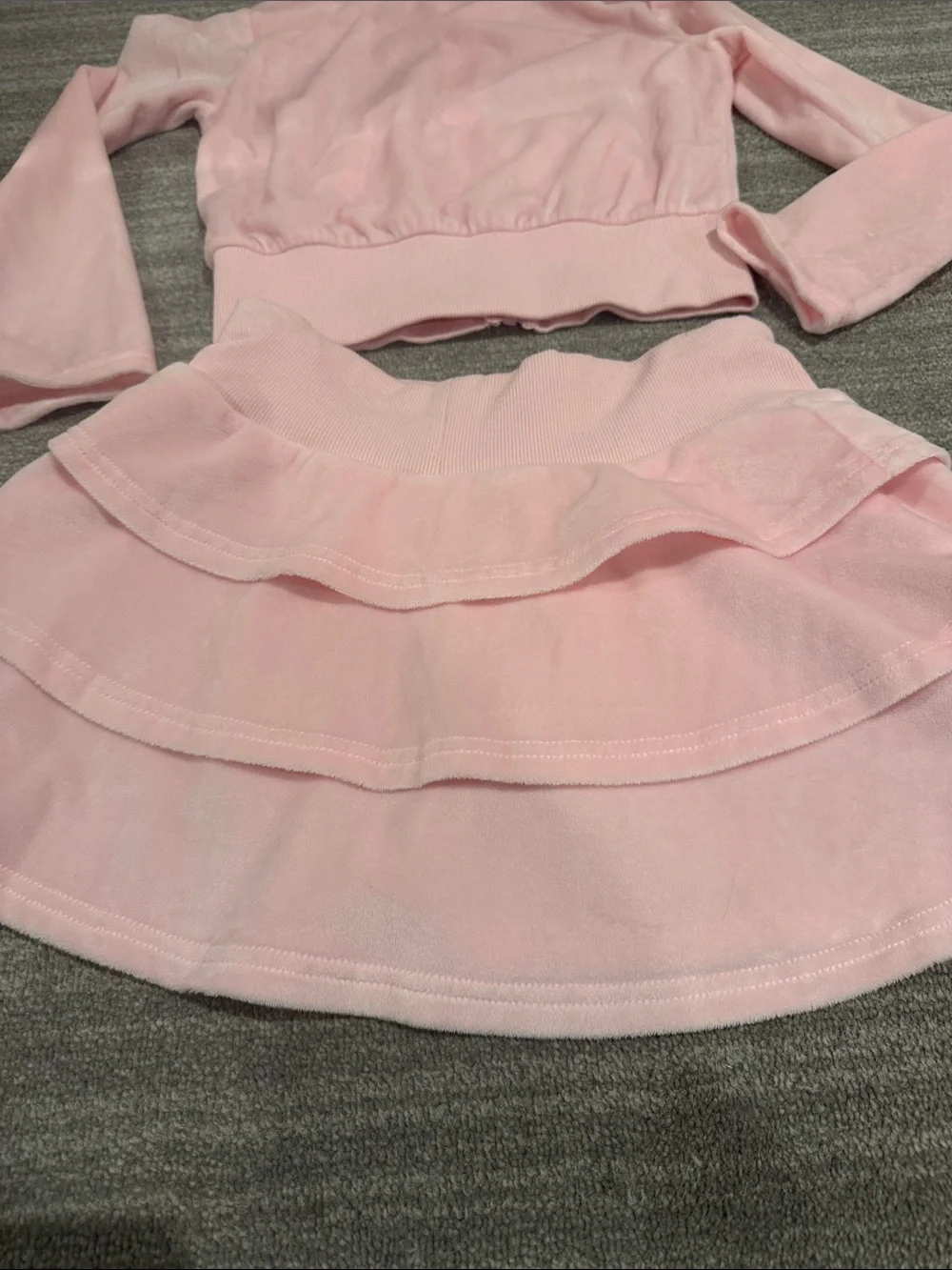 Lola + The Boys Velour Margot Set Pink | Girls Size 12 | Excellent Condition
